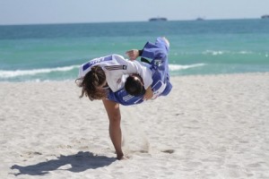 Judo on beach in Porec